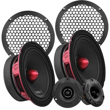 Universal 4-Inch Car Audio Speakers with Tweeters & Grilles
