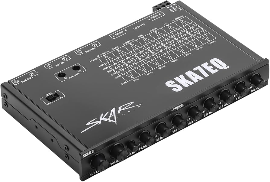Skar Audio SKA7EQ 7-Band Parametric Equalizer with Subwoofer Output